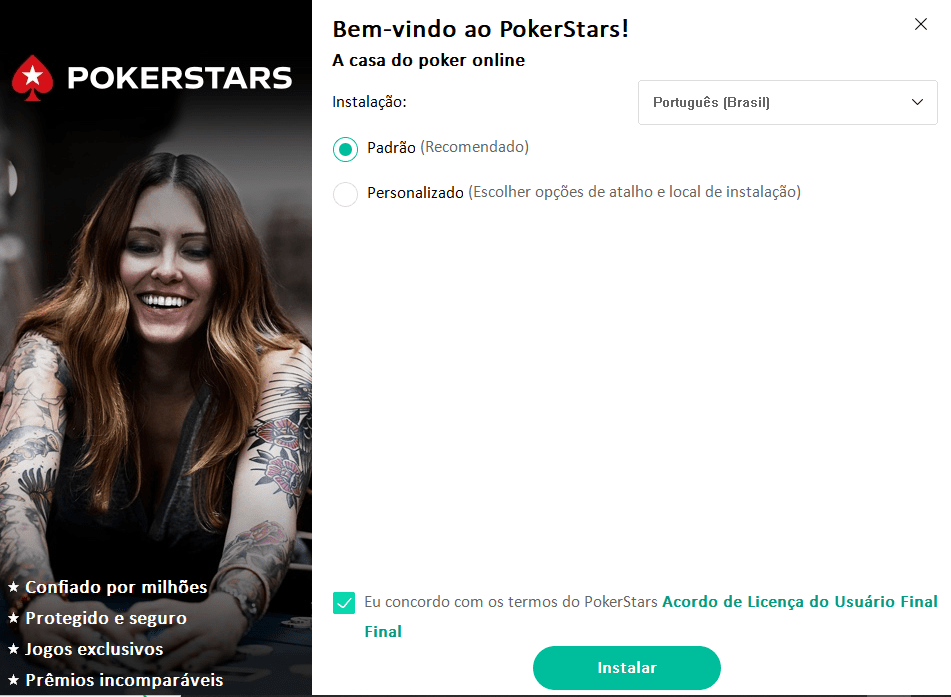 Instalação da PokerStars no PC