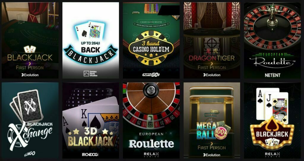 Jogos de mesa e vídeo pôquer Playbrand Casino