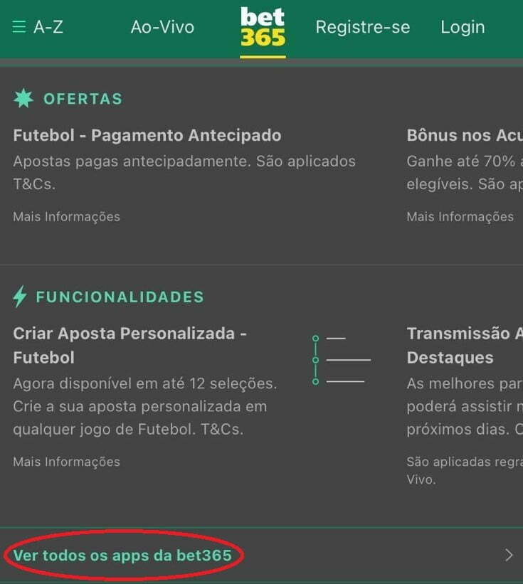 Como baixar o bet365 App