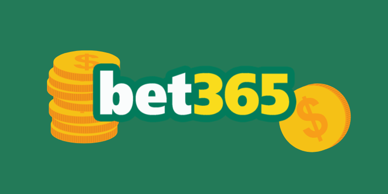 Logo e moedas representando o saque bet365