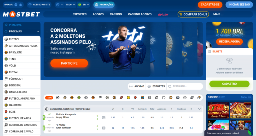 Mostbet - até R$1700 de bônus no primeiro depósito 💰💰