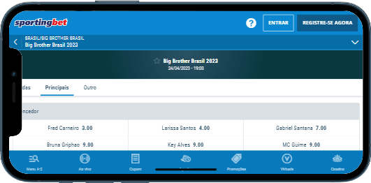 Apostas no BBB na Sportingbet